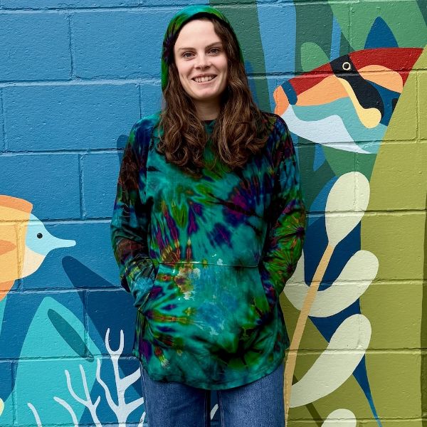 Tie Dye Pullover Hoodie Top