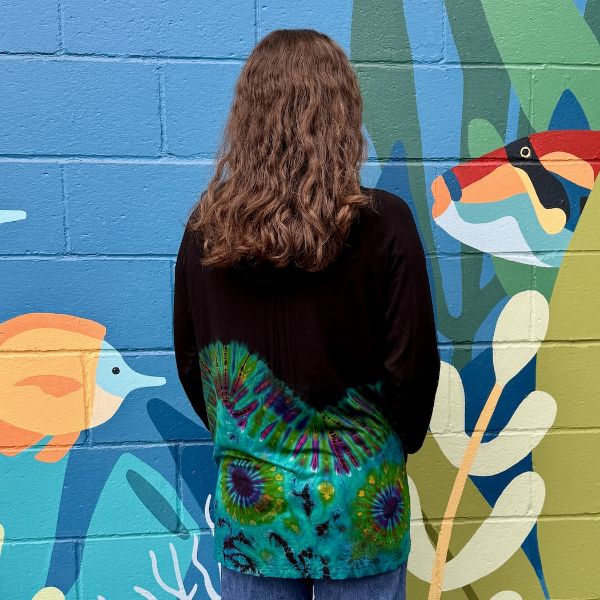 Tie Dye Pullover Hoodie Top