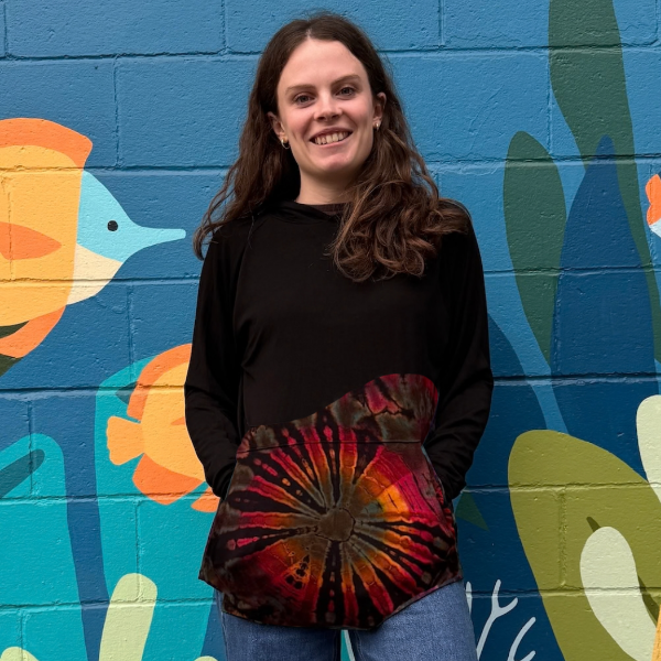 Tie Dye Pullover Hoodie Top