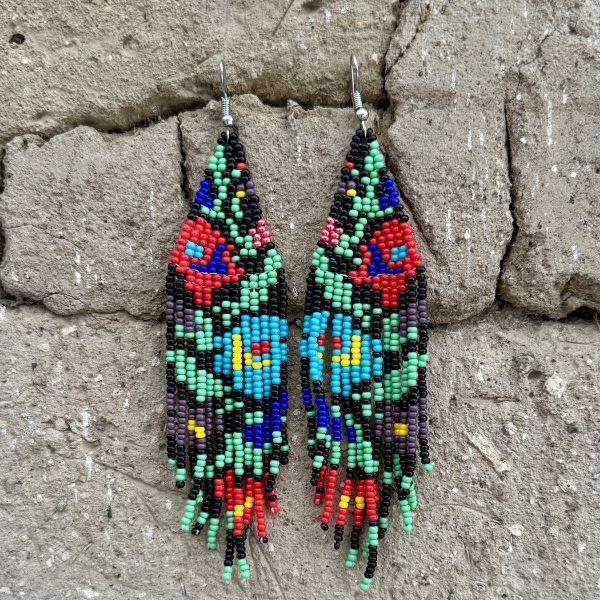 Wildflower Beaded Fringe Earrings