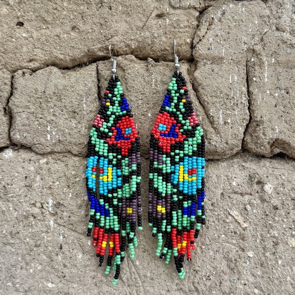 Wildflower Beaded Fringe Earrings