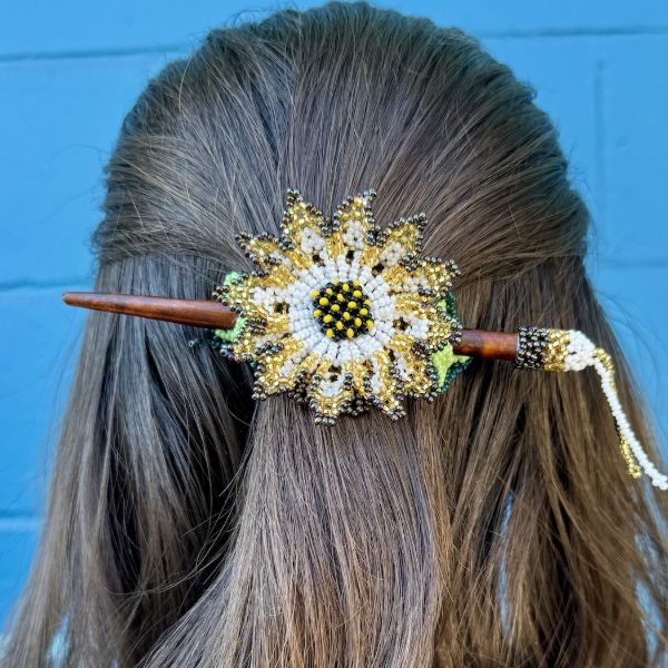Wildflower Beaded Hair Slide