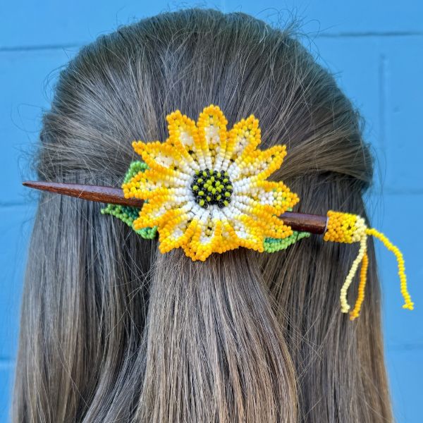 Wildflower Beaded Hair Slide
