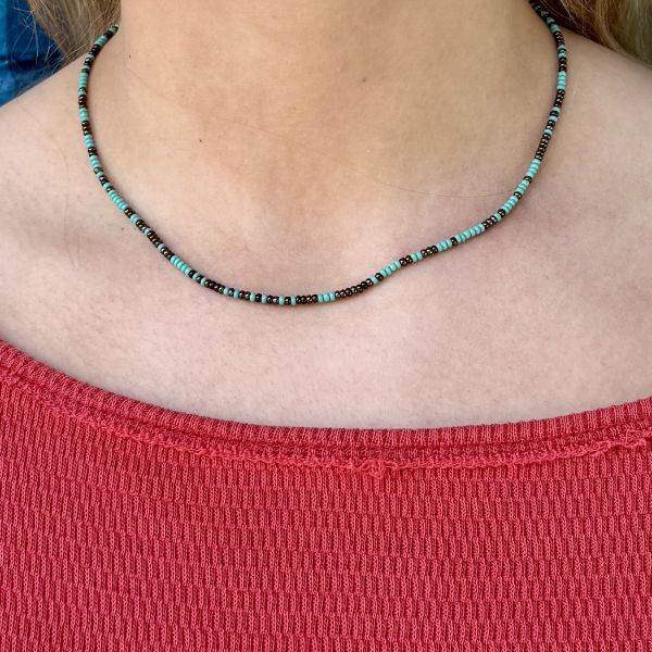 Multicolor Minimalist Beaded Choker