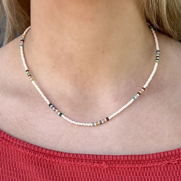 Multicolor Minimalist Beaded Choker