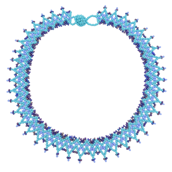 Zig Zag Beaded Collar Necklace