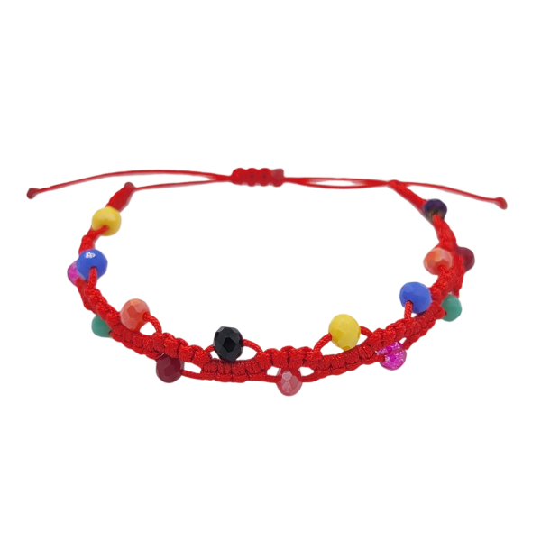 Rainbow Berry Vine Pull Cord Bracelet