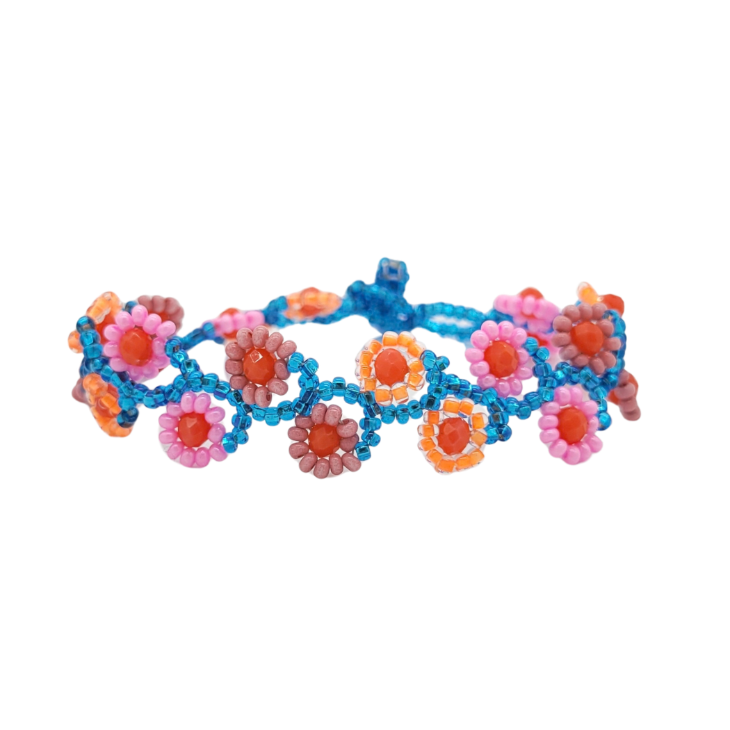 Flower Vine Beaded Bracelet