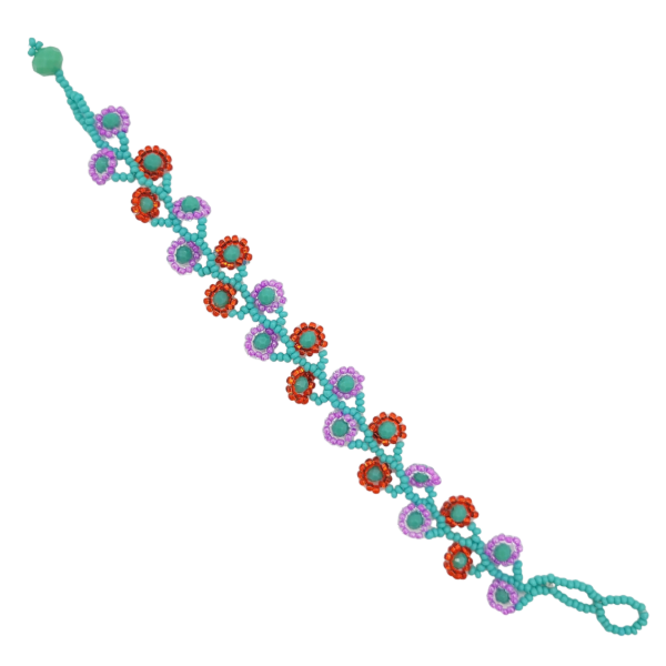 Flower Vine Beaded Bracelet