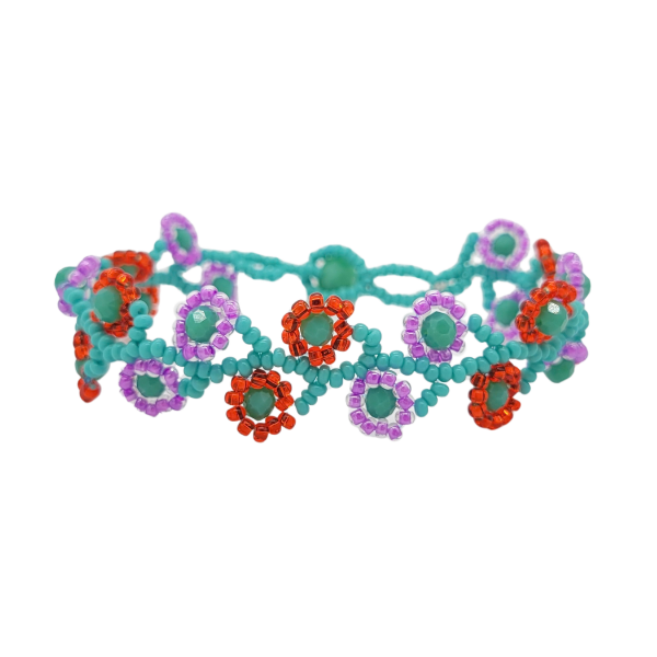 Flower Vine Beaded Bracelet