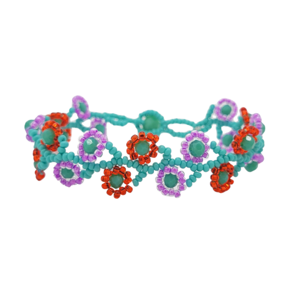 Flower Vine Beaded Bracelet