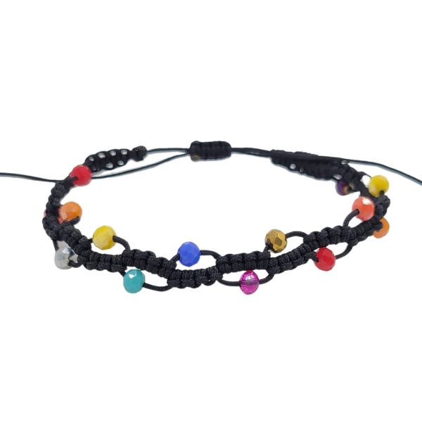 Rainbow Berry Vine Pull Cord Bracelet