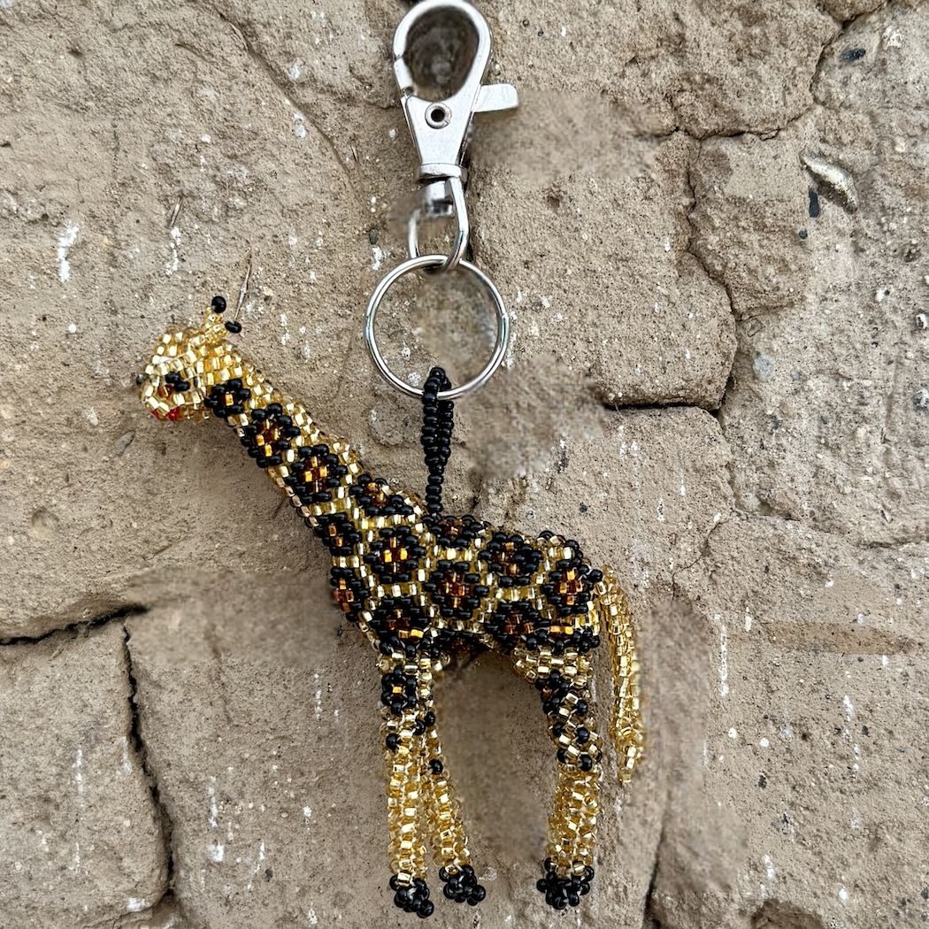 Giraffe Beaded Bag Charm