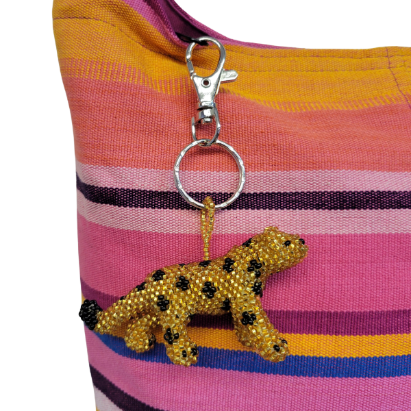 	Cheetah Beaded Bag Charm