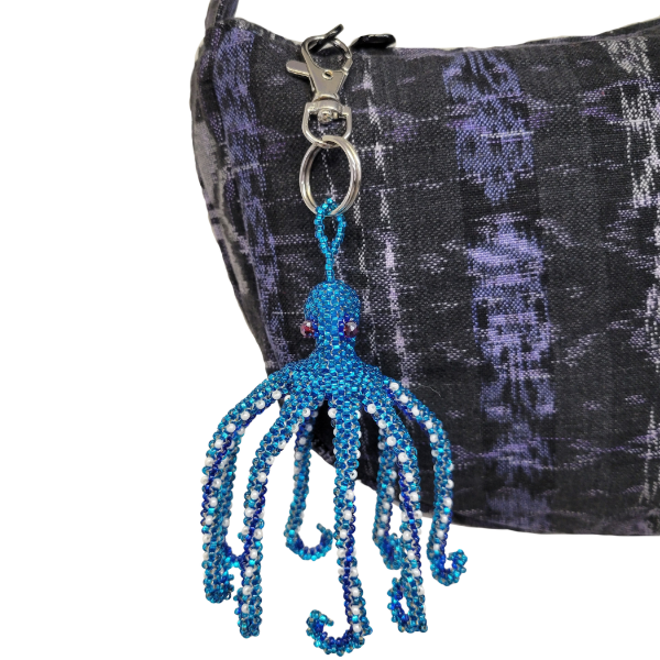 Octopus Beaded Bag Charm