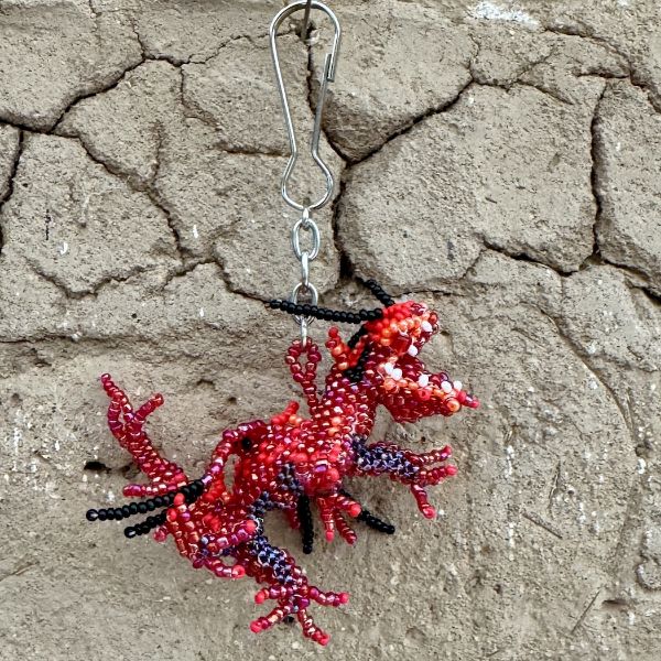 Dragon Beaded Bag Charm