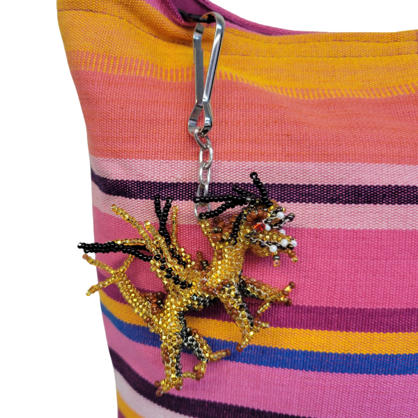 Dragon Beaded Bag Charm