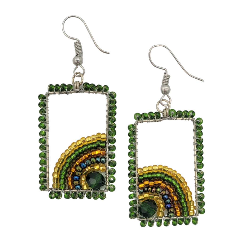 Geometric Beaded Earrings