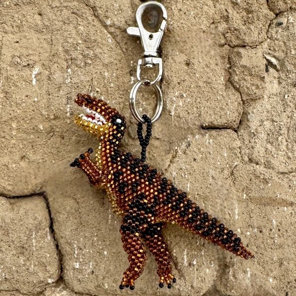 T. Rex Beaded Bag Charm