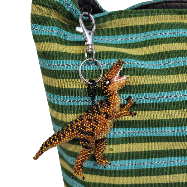 T. Rex Beaded Bag Charm