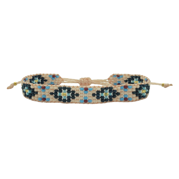 Geometric Adjustable Beaded Bracelet