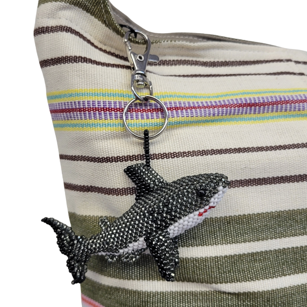 Shark Beaded Bag Charm