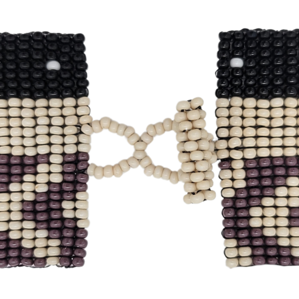 Three Stripe Czech Beaded Cuff Bracelet