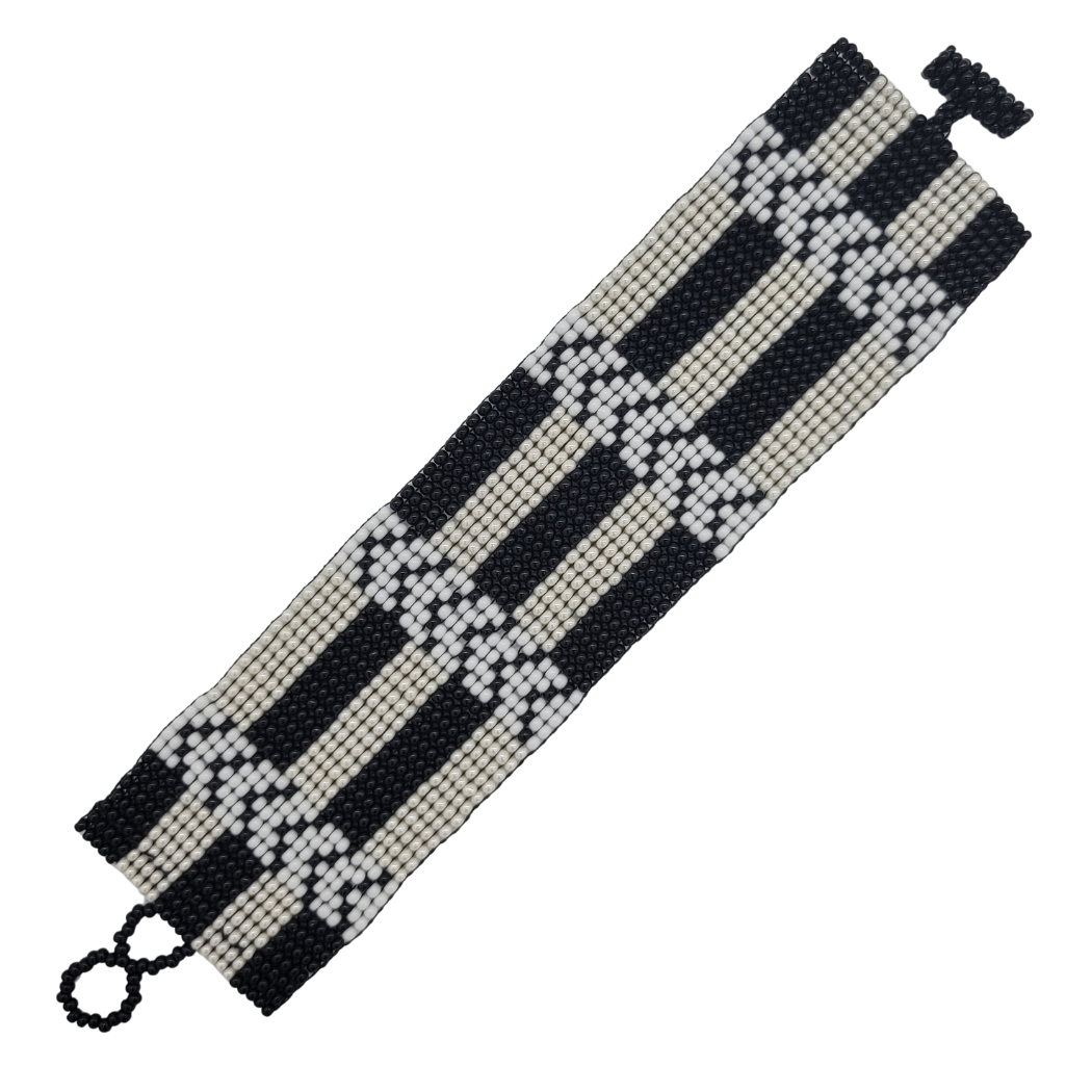 High Rise Czech Beaded Cuff Bracelet