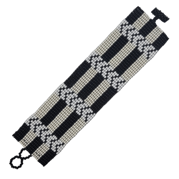 High Rise Czech Beaded Cuff Bracelet