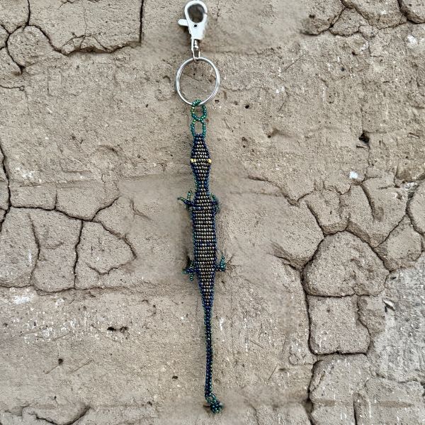 Lizard Beaded Bag Charm