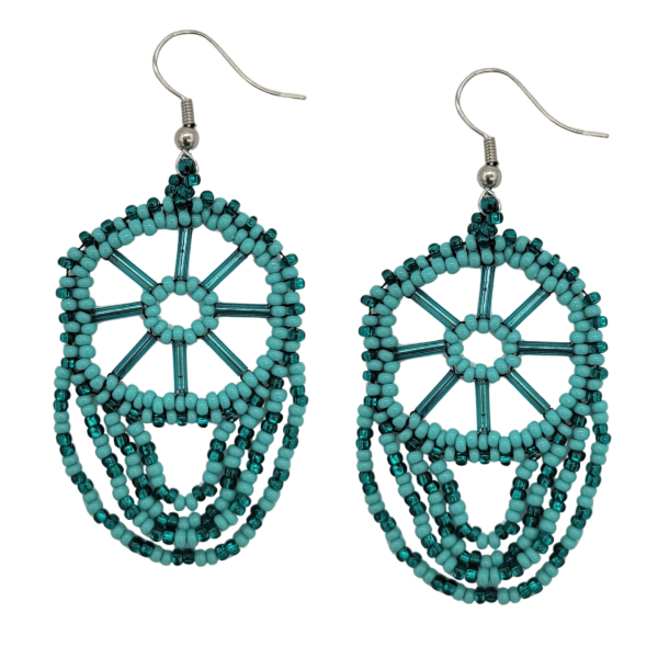 Wagon Wheel Beaded Earrings