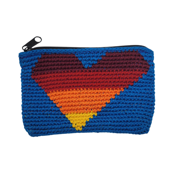 Heart Crocheted Coin Purse