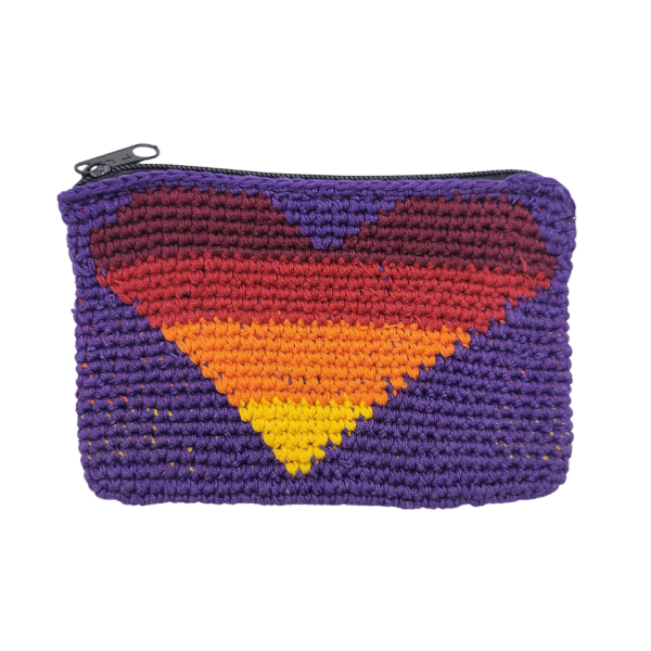 Heart Crocheted Coin Purse