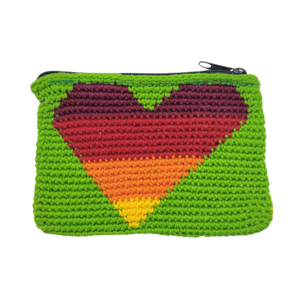 Heart Crocheted Coin Purse