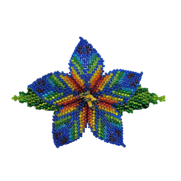 Rainbow Flower Beaded Barrette