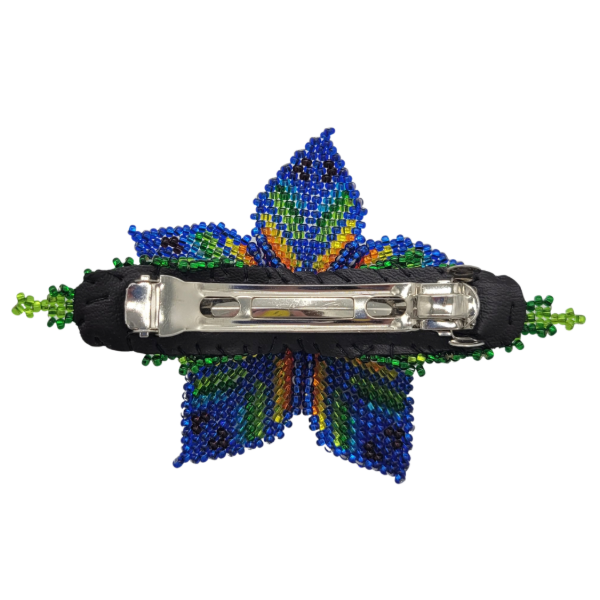 Rainbow Flower Beaded Barrette