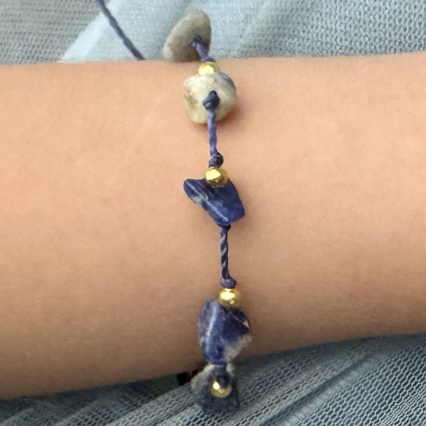Crystal Chip Stone Adjustable Bracelet
