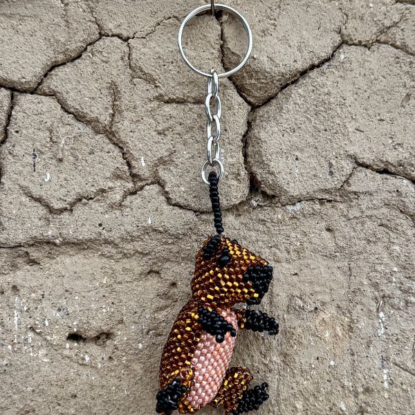 Capybara Beaded Keychain