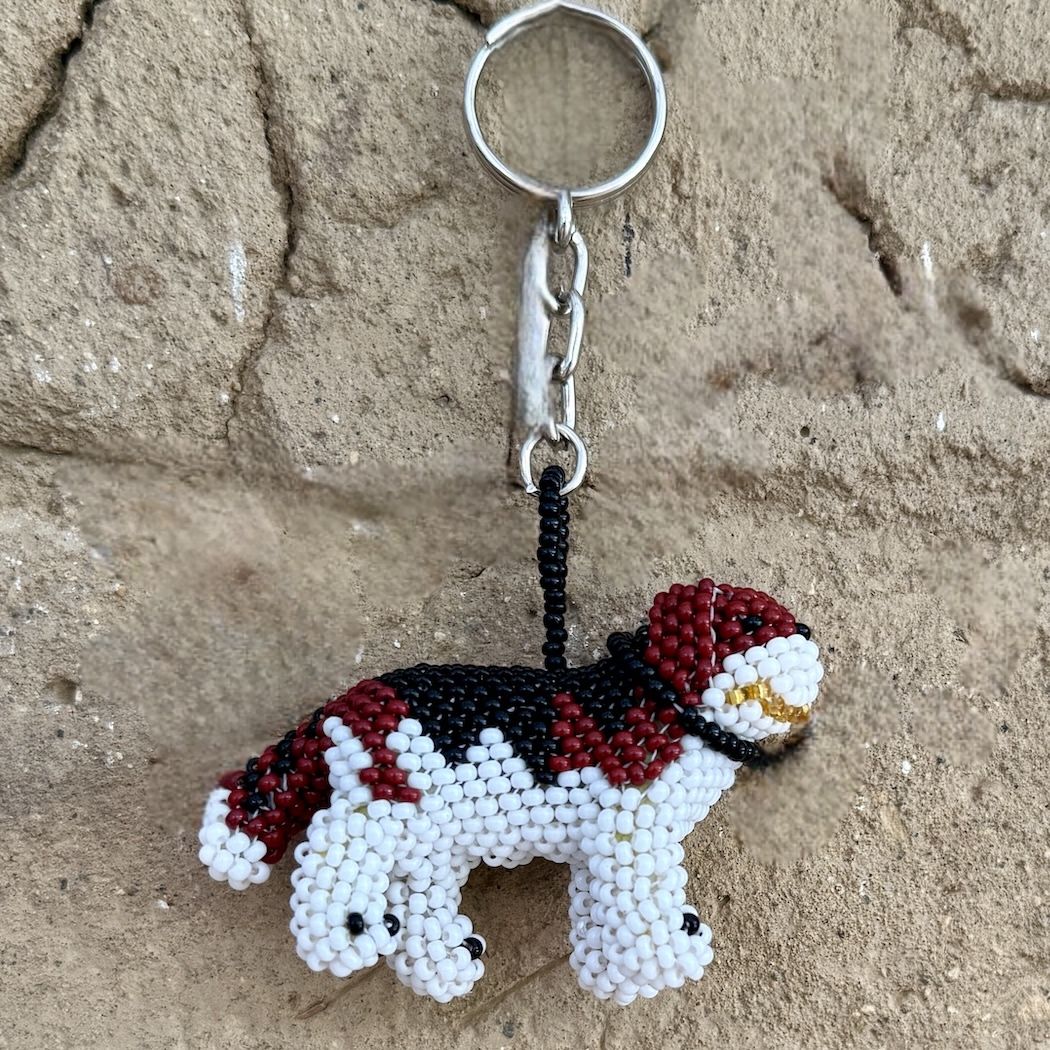 St. Bernard Beaded Keychain