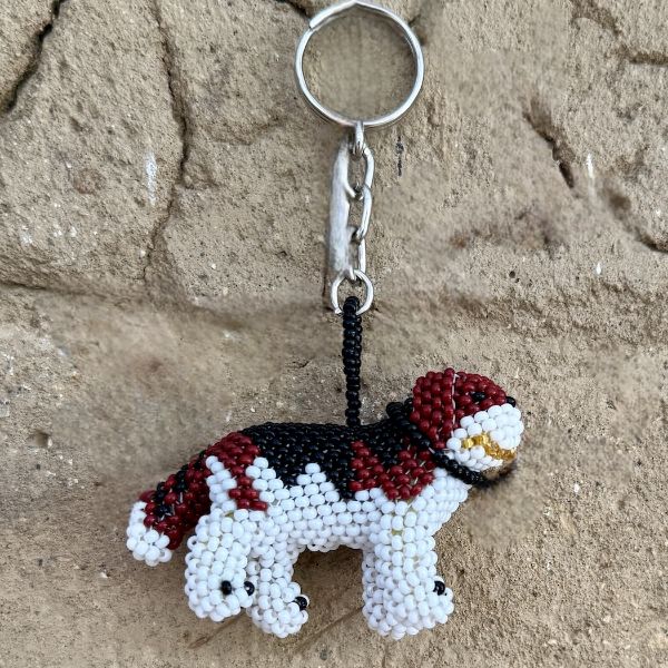 St. Bernard Beaded Keychain