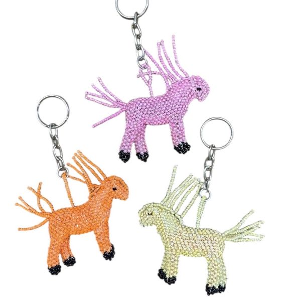 Pony Beaded Keychain
