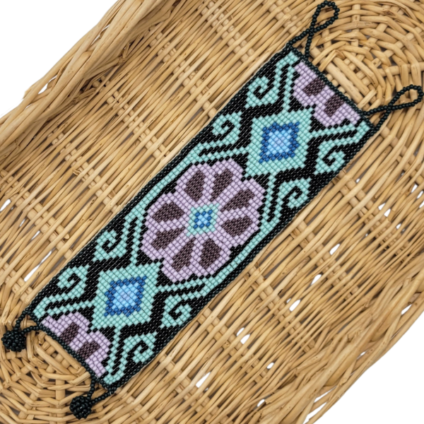 Desert Rose Beaded Cuff Bracelet