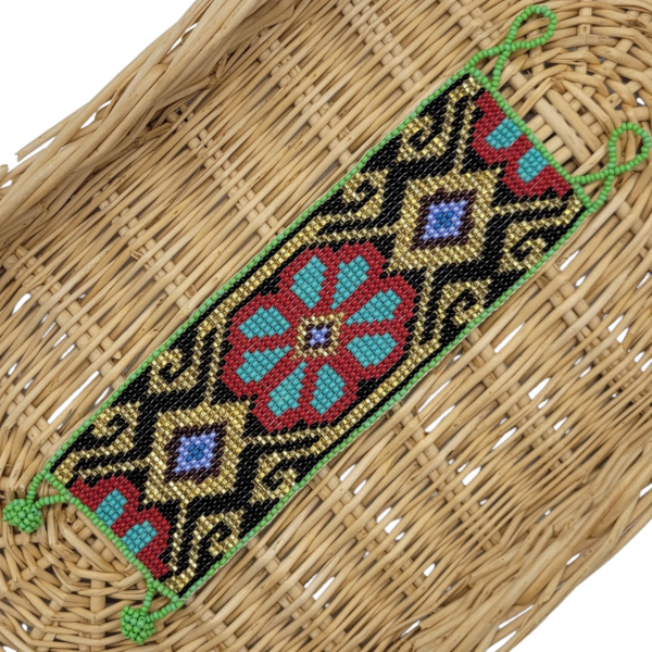 Desert Rose Beaded Cuff Bracelet