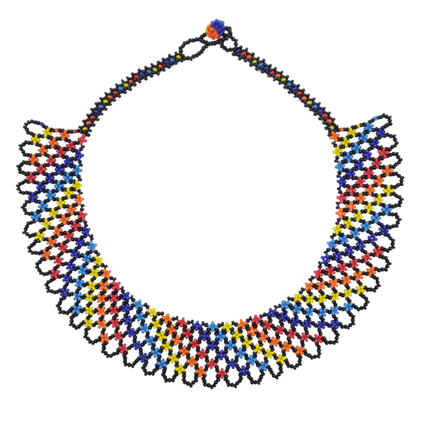 Color Swirl Beaded Collar Necklace