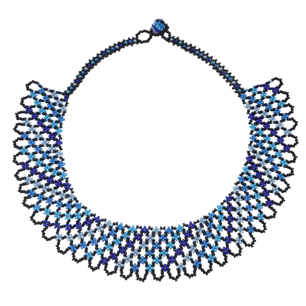 Color Swirl Beaded Collar Necklace