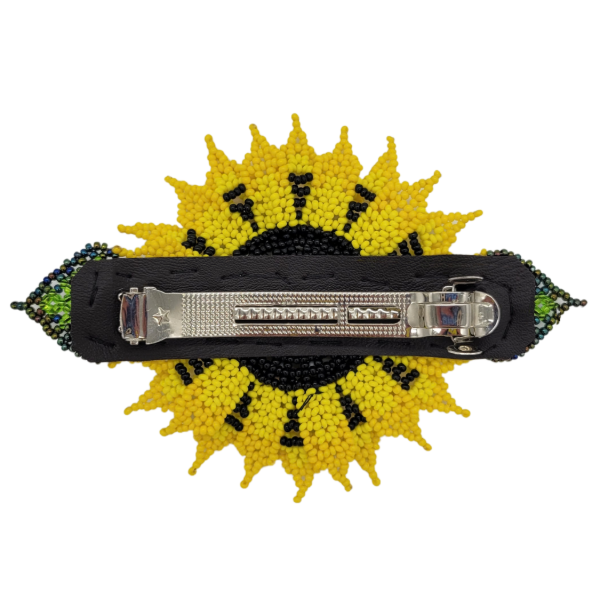 Jumbo Sunflower Beaded Barrette