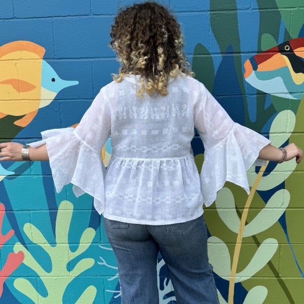 Coban Flutter Sleeve Top