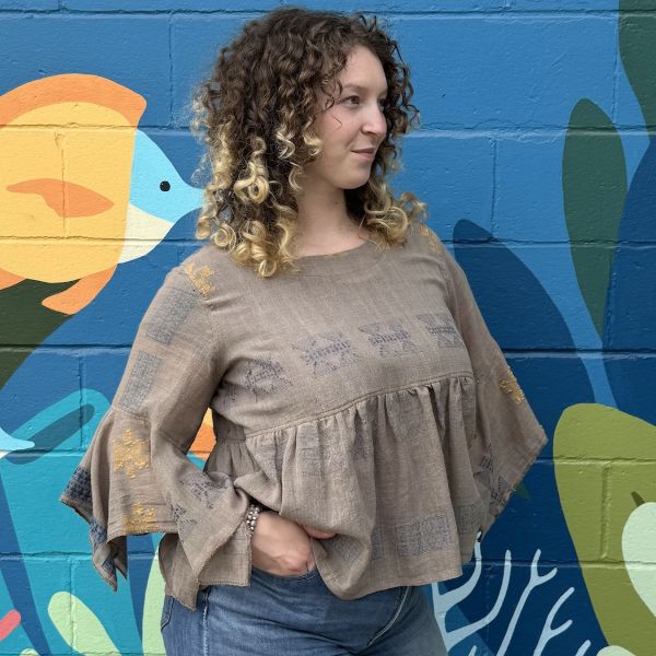 Coban Flutter Sleeve Top