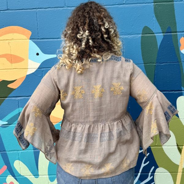 Coban Flutter Sleeve Top