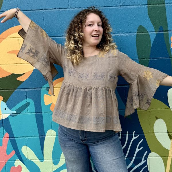 Coban Flutter Sleeve Top